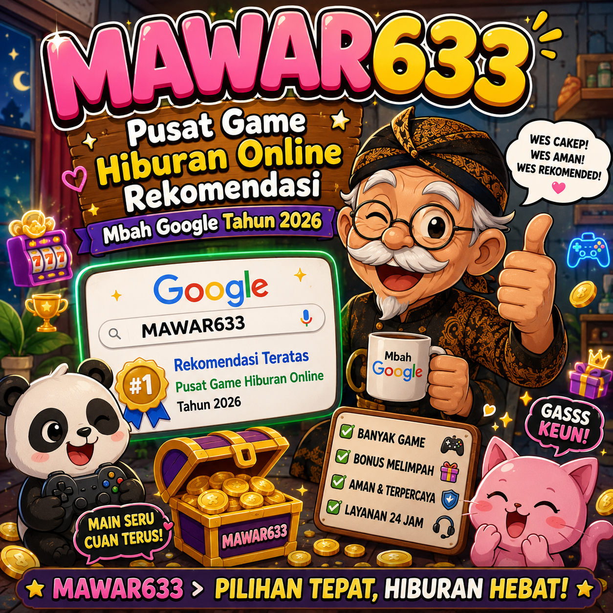 MAWAR633 GACOR! Situs Slot Pusat Game Online Paling Lengkap Rekomendasi Mbah Google